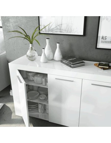 Aparador Ambit 3 puertas – Melamina Blanco Artik