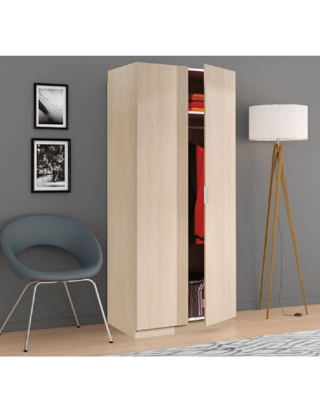 Armario Low Cost 2 puertas acabado roble