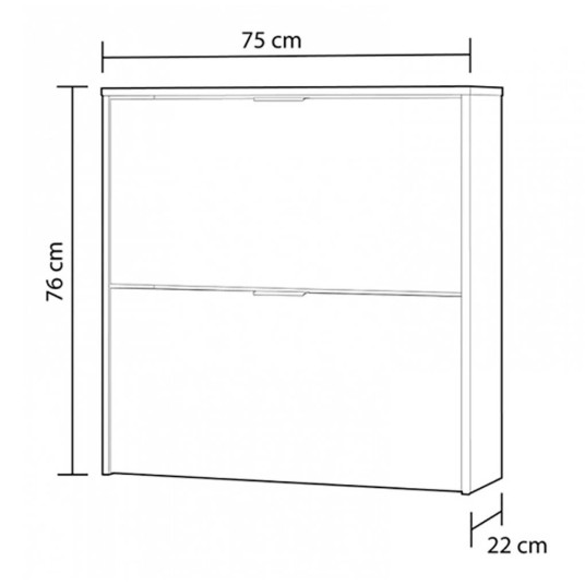 ZAPATERO 2 PUERTAS BLANCO 7873