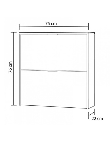ZAPATERO 2 PUERTAS BLANCO 7873