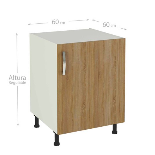 MUEBLE BAJO CON 1 PUERTA ROBLE