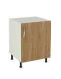 Mueble bajo de cocina Mekablock color roble con 1 puerta y balda interior 83x60x60 cm