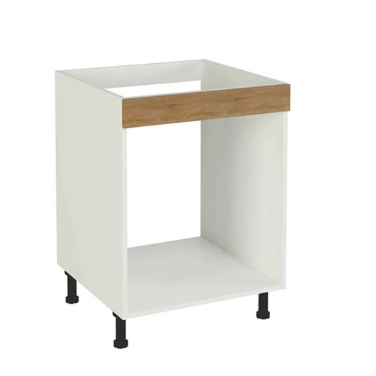 Mueble para horno de cocina Mekablock color roble con puerta reversible y tirador cromado