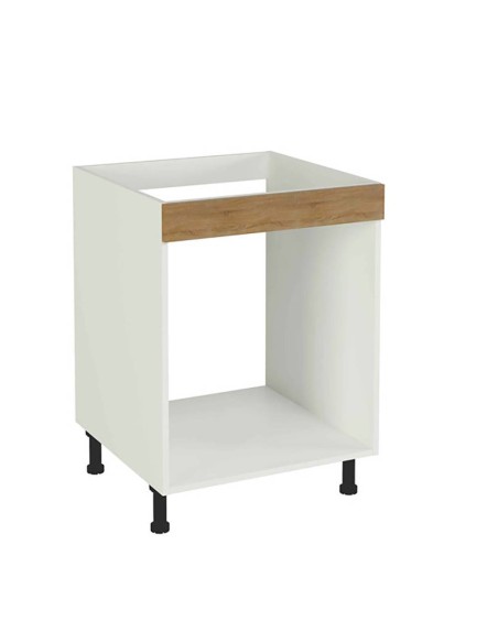 Mueble para horno de cocina Mekablock color roble con puerta reversible y tirador cromado