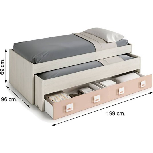 CAMA DOBLE JUVENIL NUBE