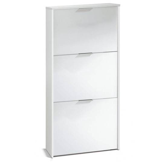 “zapatero blanco brillo 3 puertas moderno entrada”