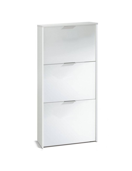 “zapatero blanco brillo 3 puertas moderno entrada”