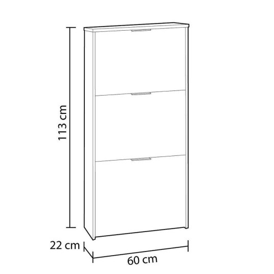 ZAPATERO 3 PUERTAS BLANCO