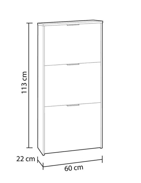 ZAPATERO 3 PUERTAS BLANCO