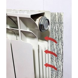 panel reflectante para radiador color plata