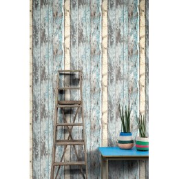 Papel pintado efecto madera envejecida para pared, tono natural 53x1000 cm