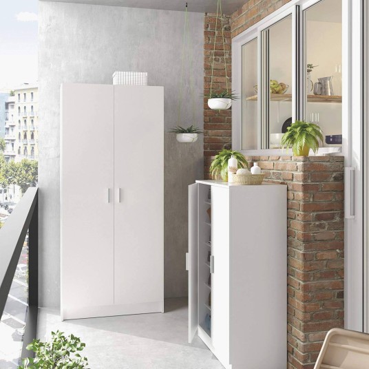 ARMARIO MULTIUSOS ESCOBERO USE 2 PUERTAS BLANCO