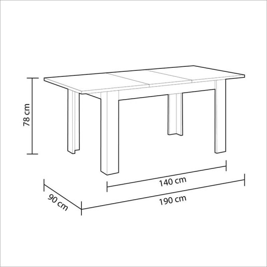 MESA DE COMEDOR KENDRA CEMENTO