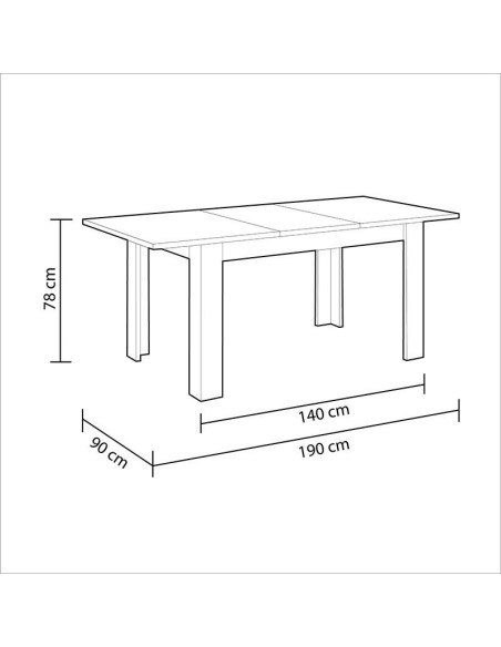 MESA DE COMEDOR KENDRA CEMENTO
