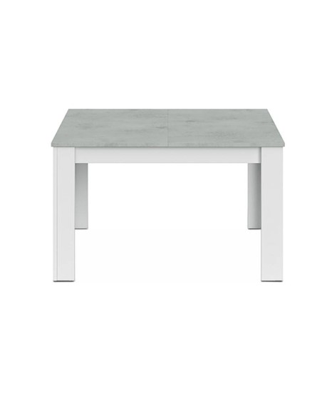Mesa comedor extensible moderna cemento blanco