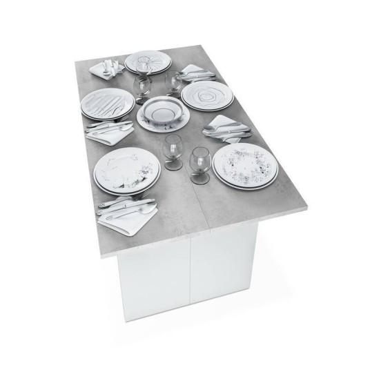 Mesa consola extensible moderna cemento