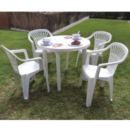 MESA TONDO BLANCO 90 cm
