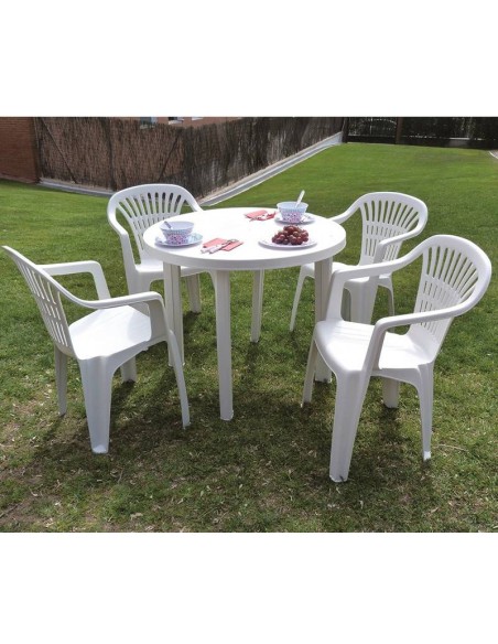 MESA TONDO BLANCO 90 cm