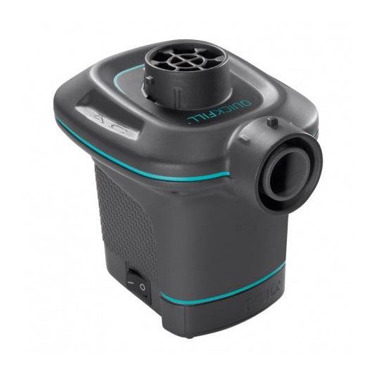 Inflador eléctrico Quick-fill compacto con boquillas intercambiables para colchones y barcas hinchables