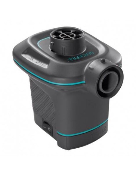 Inflador eléctrico Quick-fill compacto con boquillas intercambiables para colchones y barcas hinchables