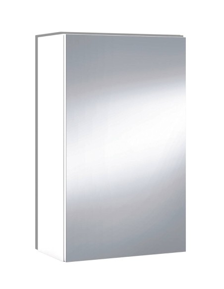 camerino de baño con espejo blanco brillo moderno